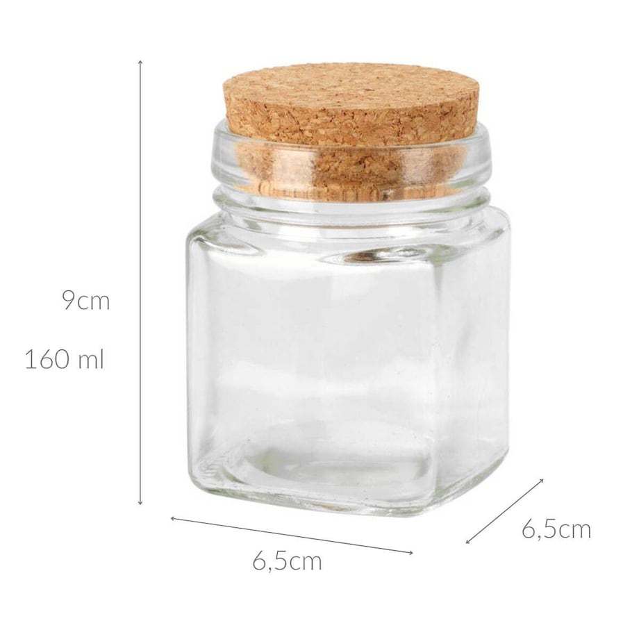 Szklany słoik do przechowywania, 160 ml