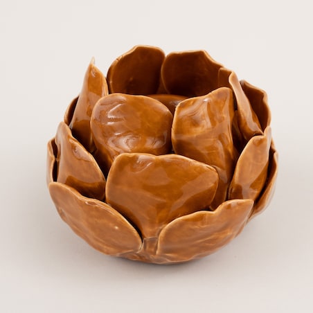 Świecznik Petalia light brown 10 cm, 13x10 cm