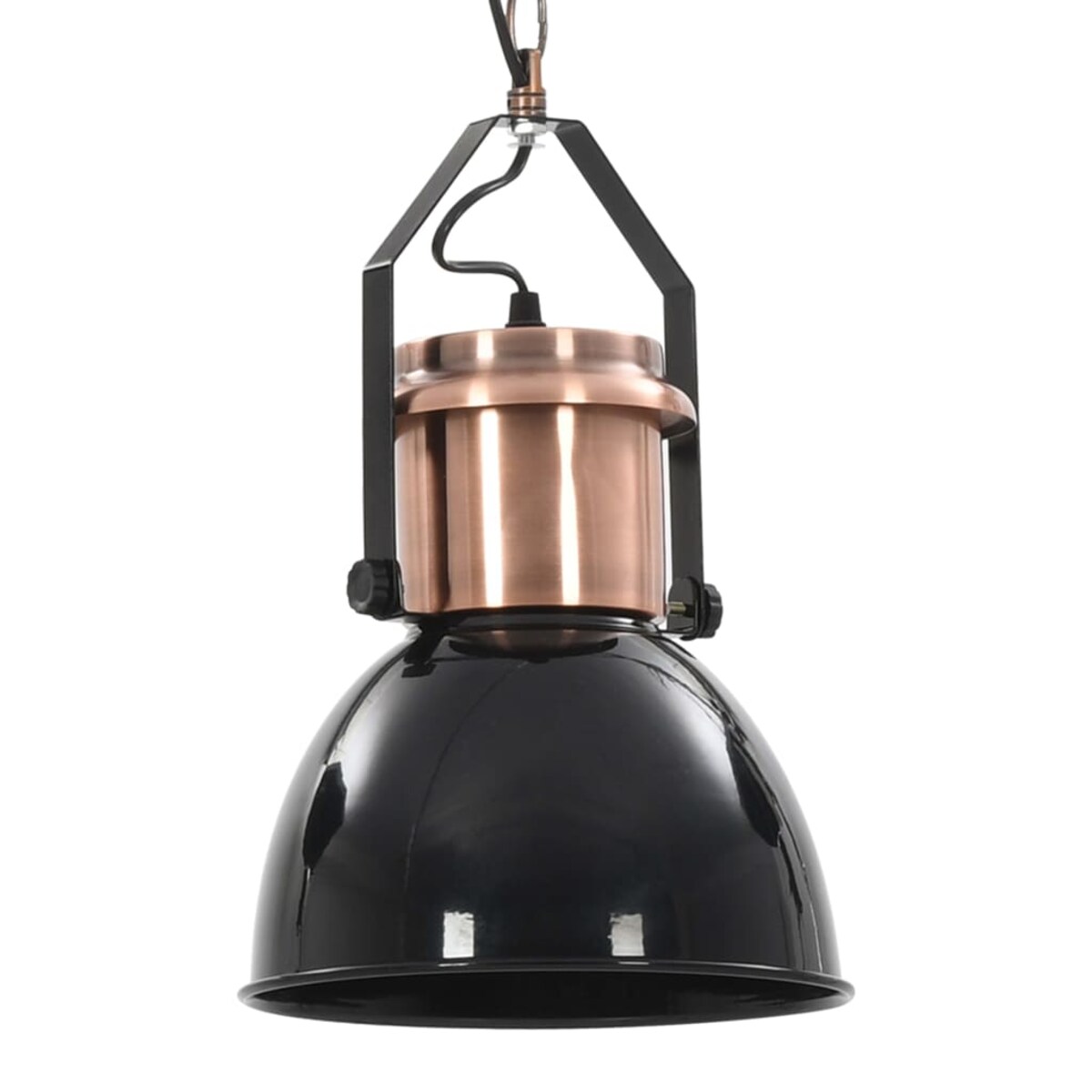 vidaXL Lampy sufitowe, 2 szt., czarne, okrągłe, E27