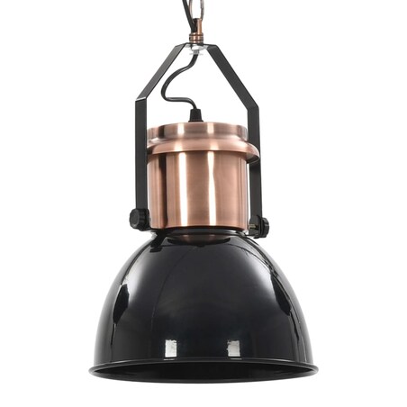 vidaXL Lampy sufitowe, 2 szt., czarne, okrągłe, E27