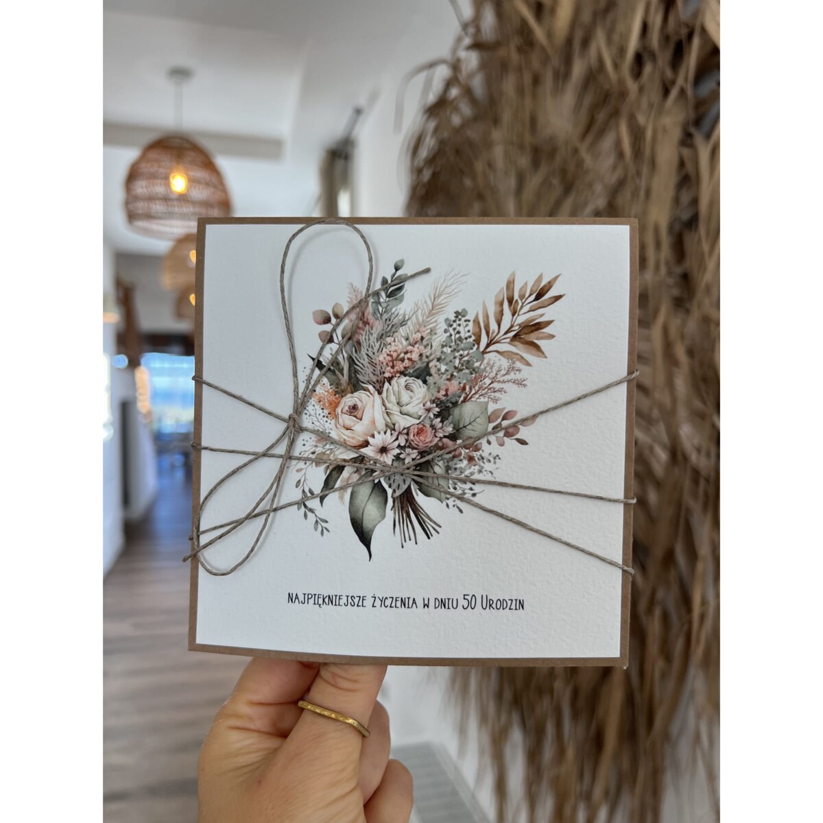Wyjątkowa kartka urodzinowa z grafiką na 50 urodziny
