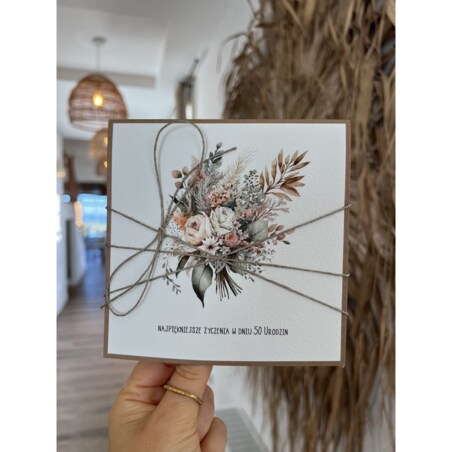 Wyjątkowa kartka urodzinowa z grafiką na 50 urodziny