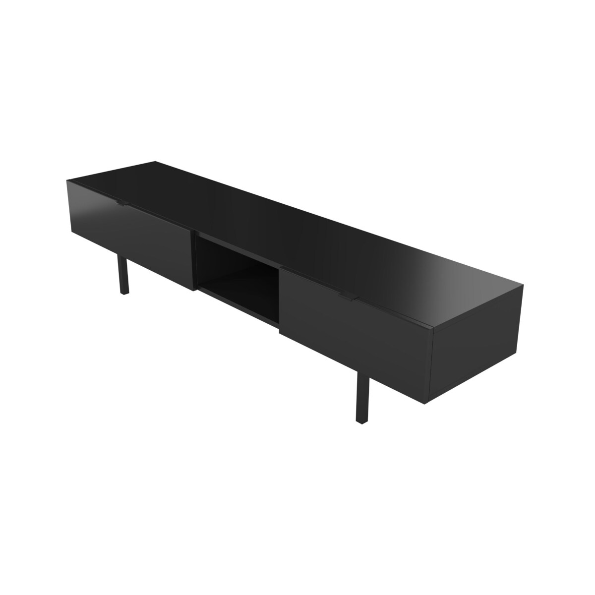 Czarna szafka RTV z szufladą Skandica MYWAY / szer. 180 cm