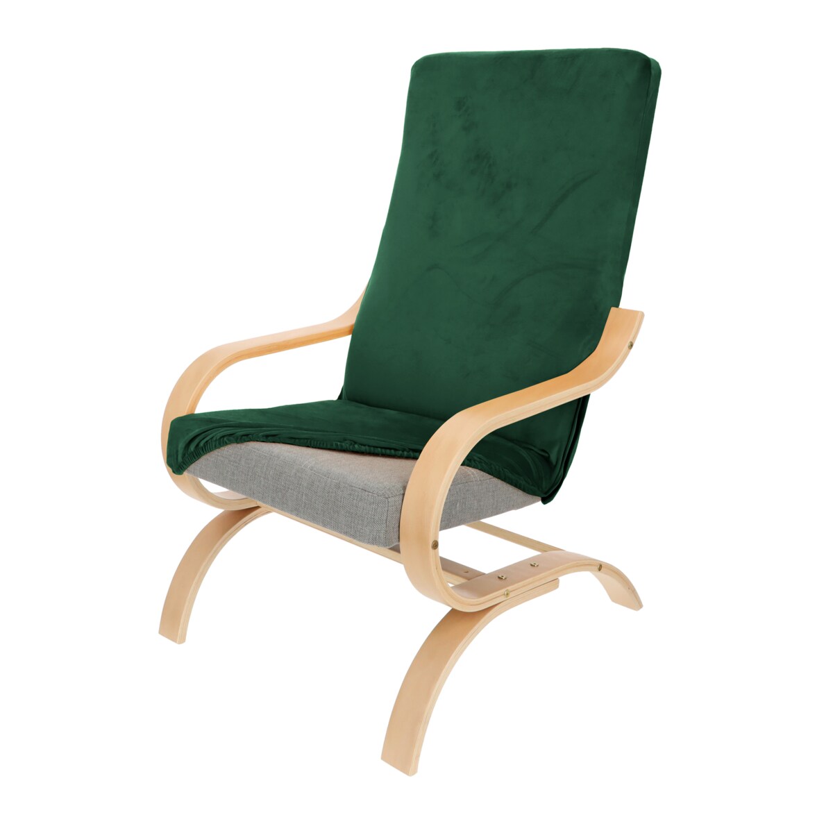 Pokrowiec Na Fotel Finka Butelkowa Zieleń Welur Elastyczny