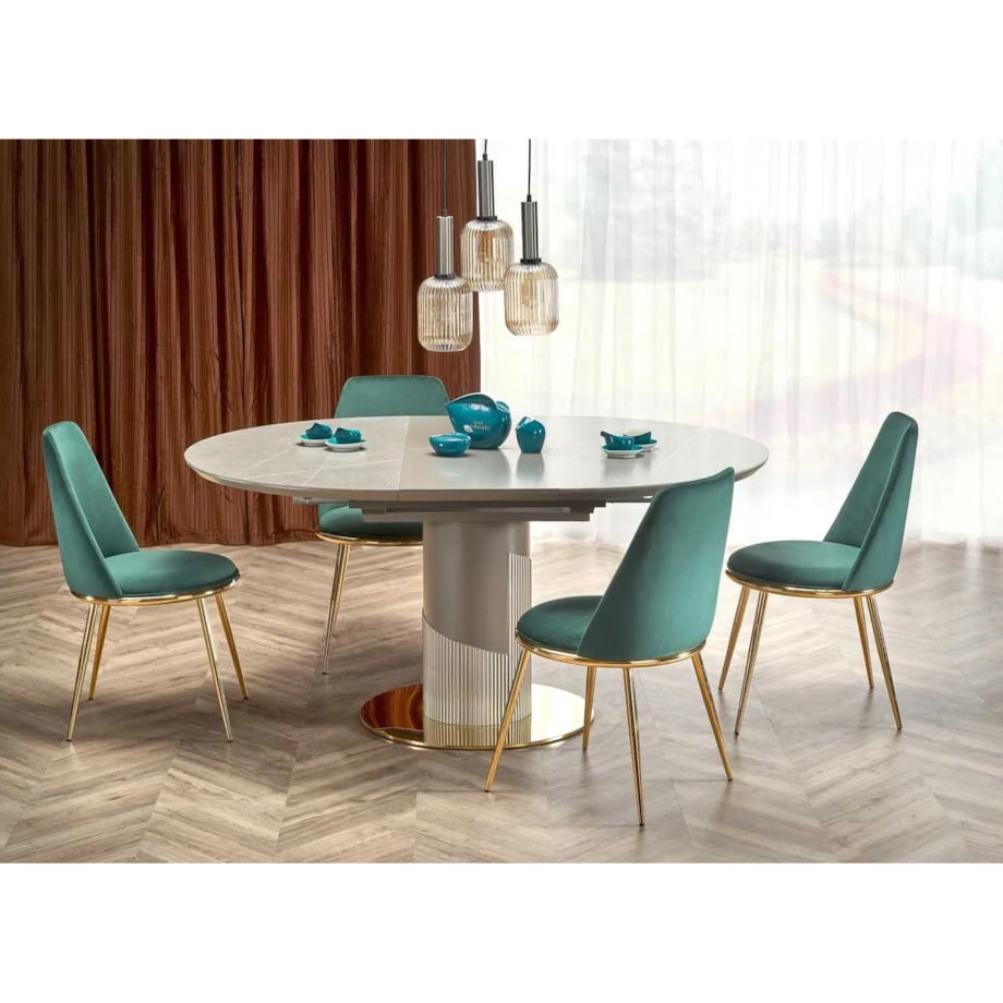 Krzesło tapicerowane K460 VELVET zielone