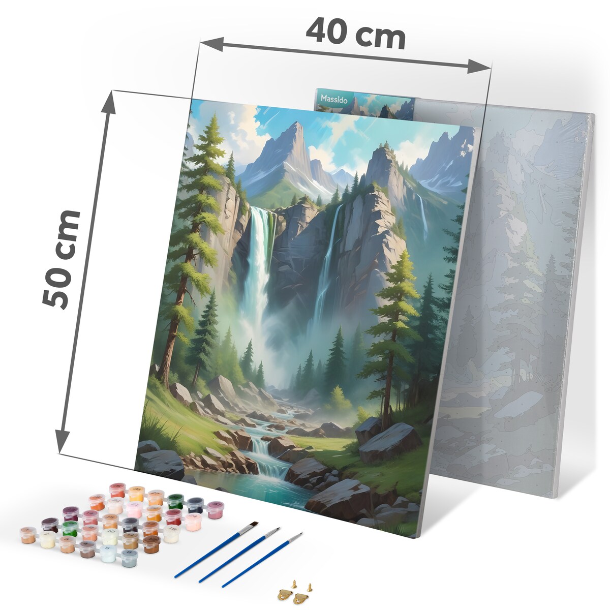 Malowanie po numerach obraz z ramą 40x50 Góry Massido