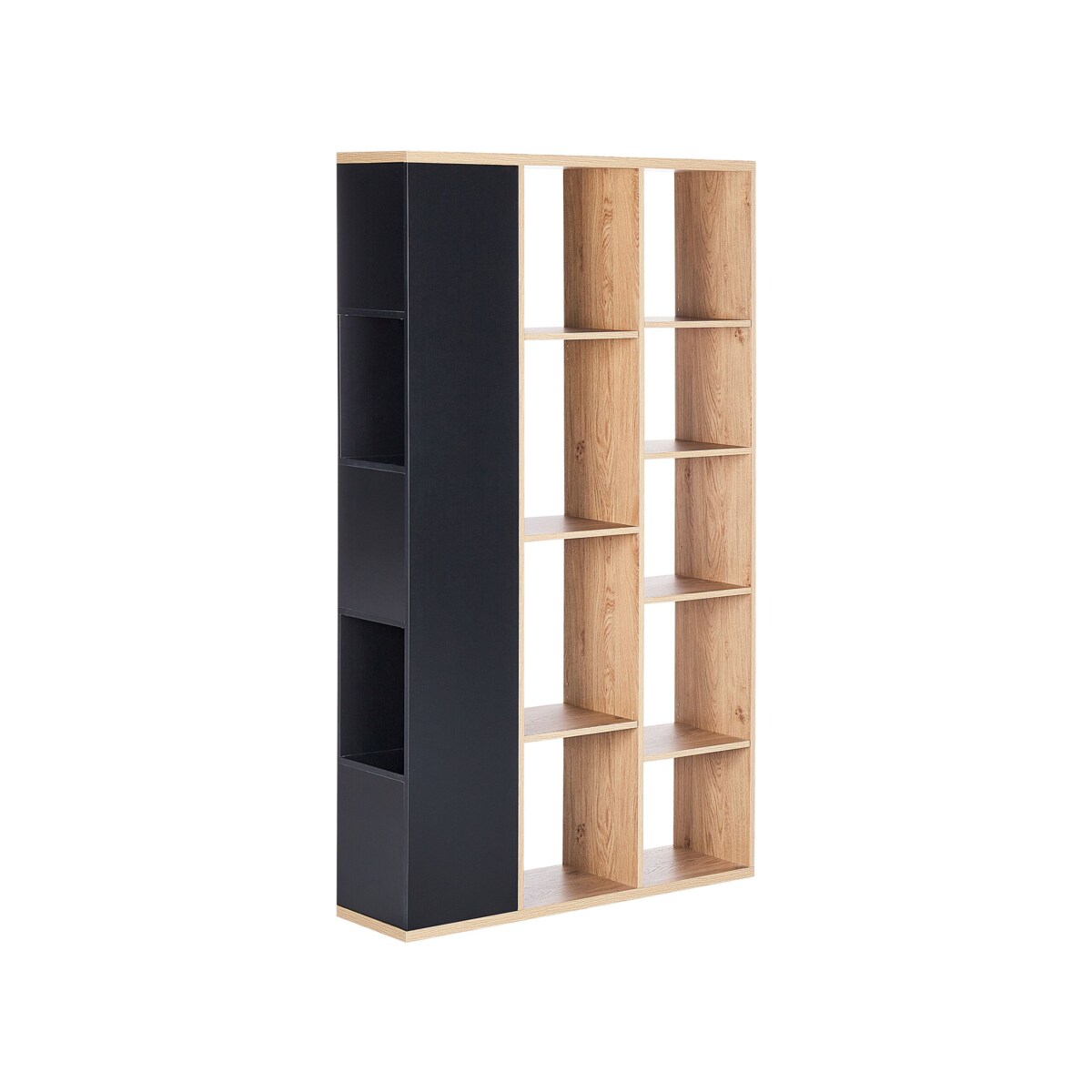 Regał jasne drewno z czarnym BANGOR