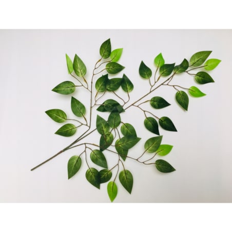 GAŁĄZKA FIKUS stroiki bukiety dodatek LIŚĆ GUMOWANE DROBNE listki zielone