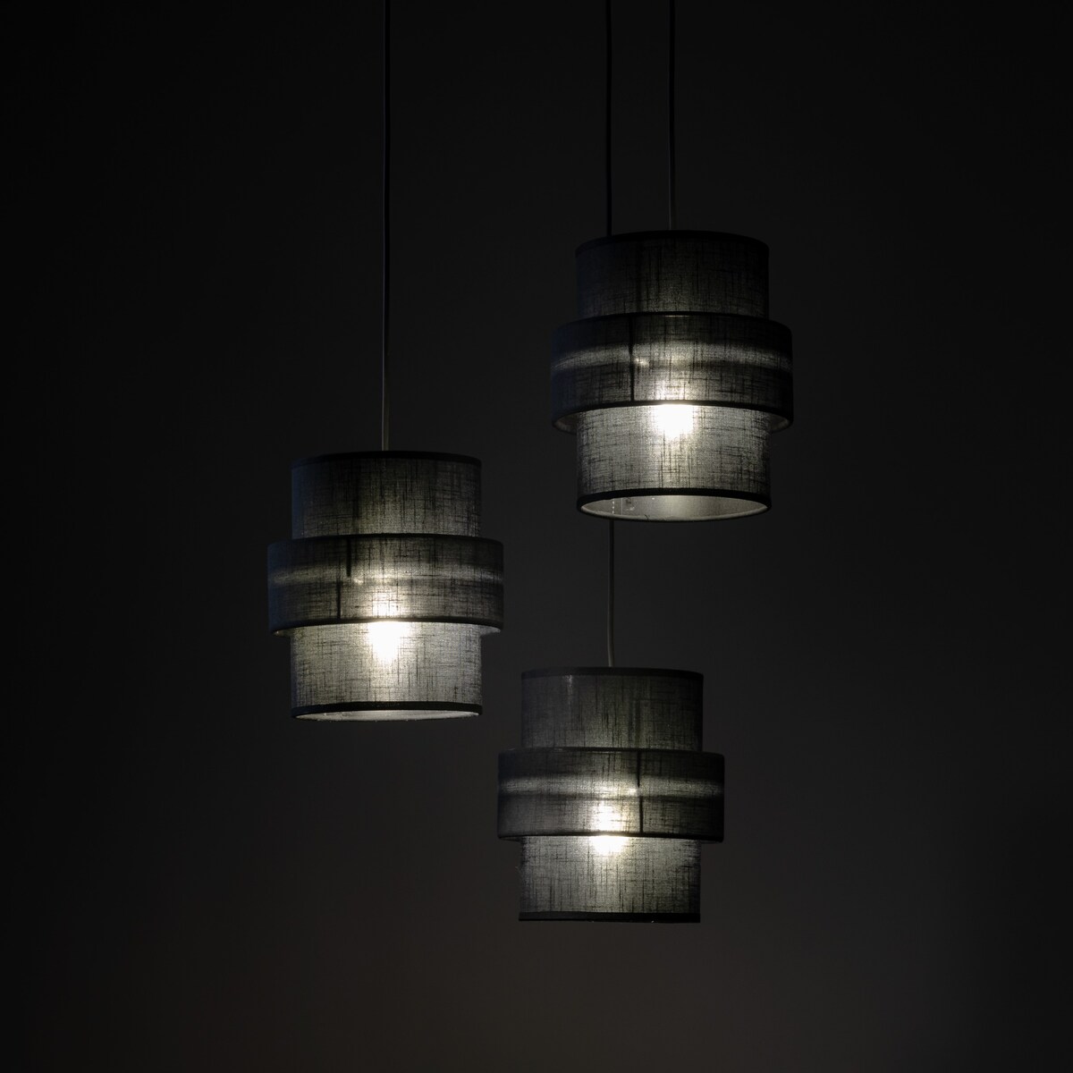 Lampa wisząca CALISTO BLACK 5981 TK Lighting czarna 3xE27 regulowana nowoczesna do salonu i jadalni