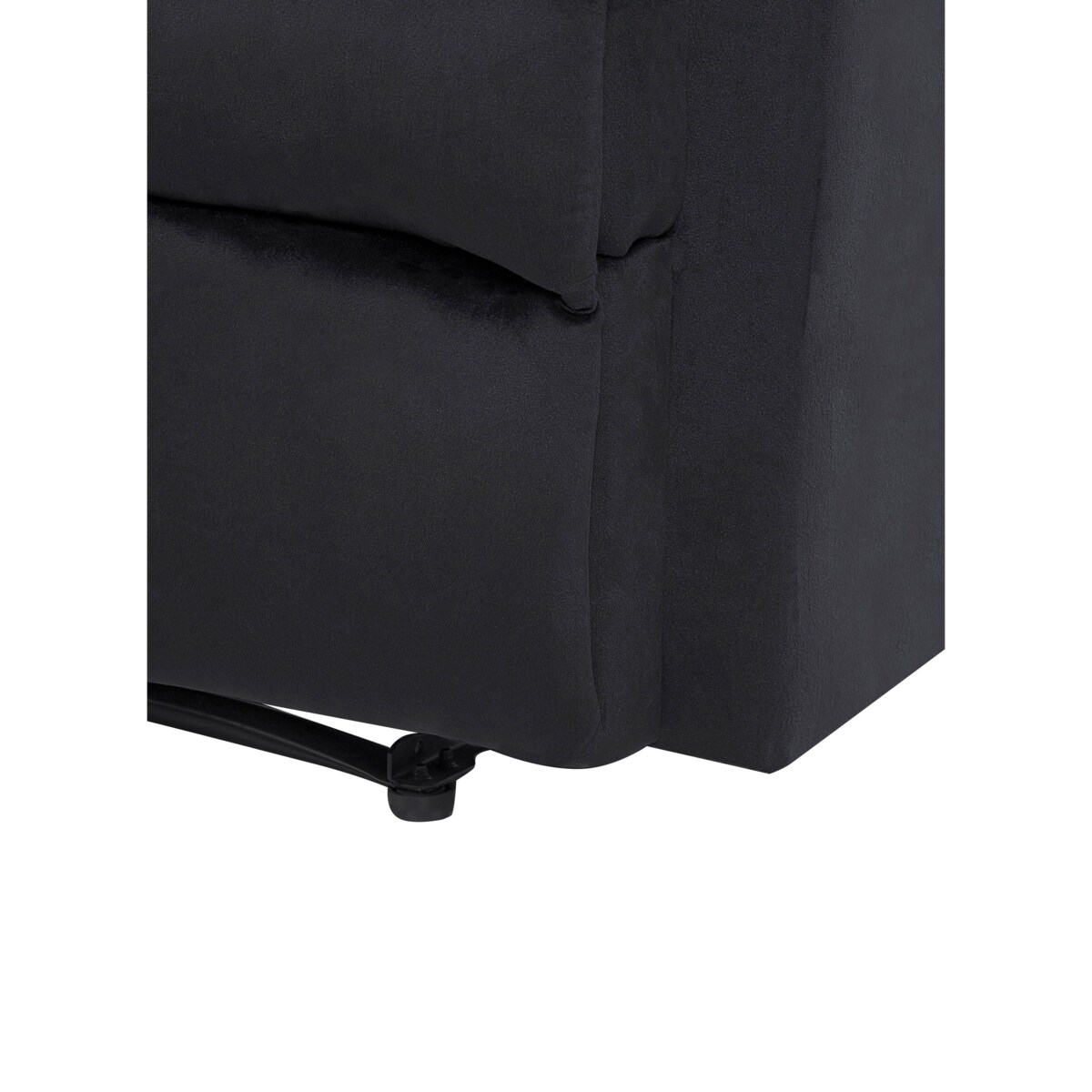 Fotel rozkładany welurowy czarny ESLOV