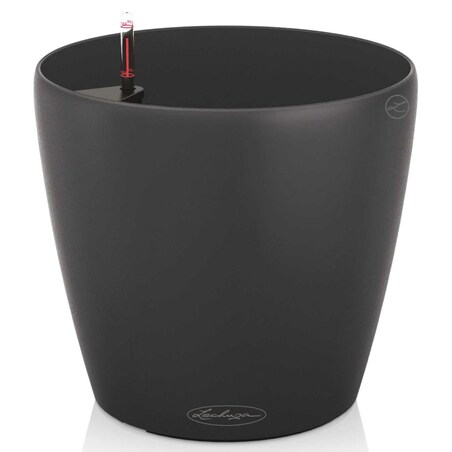 LECHUZA Donica Classico Color 28 ALL-IN-ONE, ciemnoszara, 13204