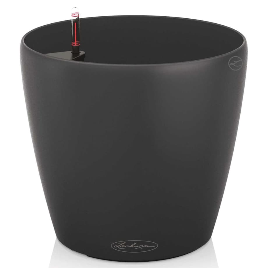 LECHUZA Donica Classico Color 28 ALL-IN-ONE, ciemnoszara, 13204
