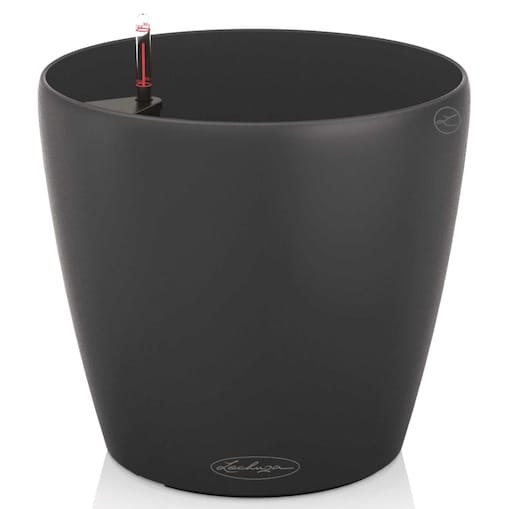 LECHUZA Donica Classico Color 28 ALL-IN-ONE, ciemnoszara, 13204