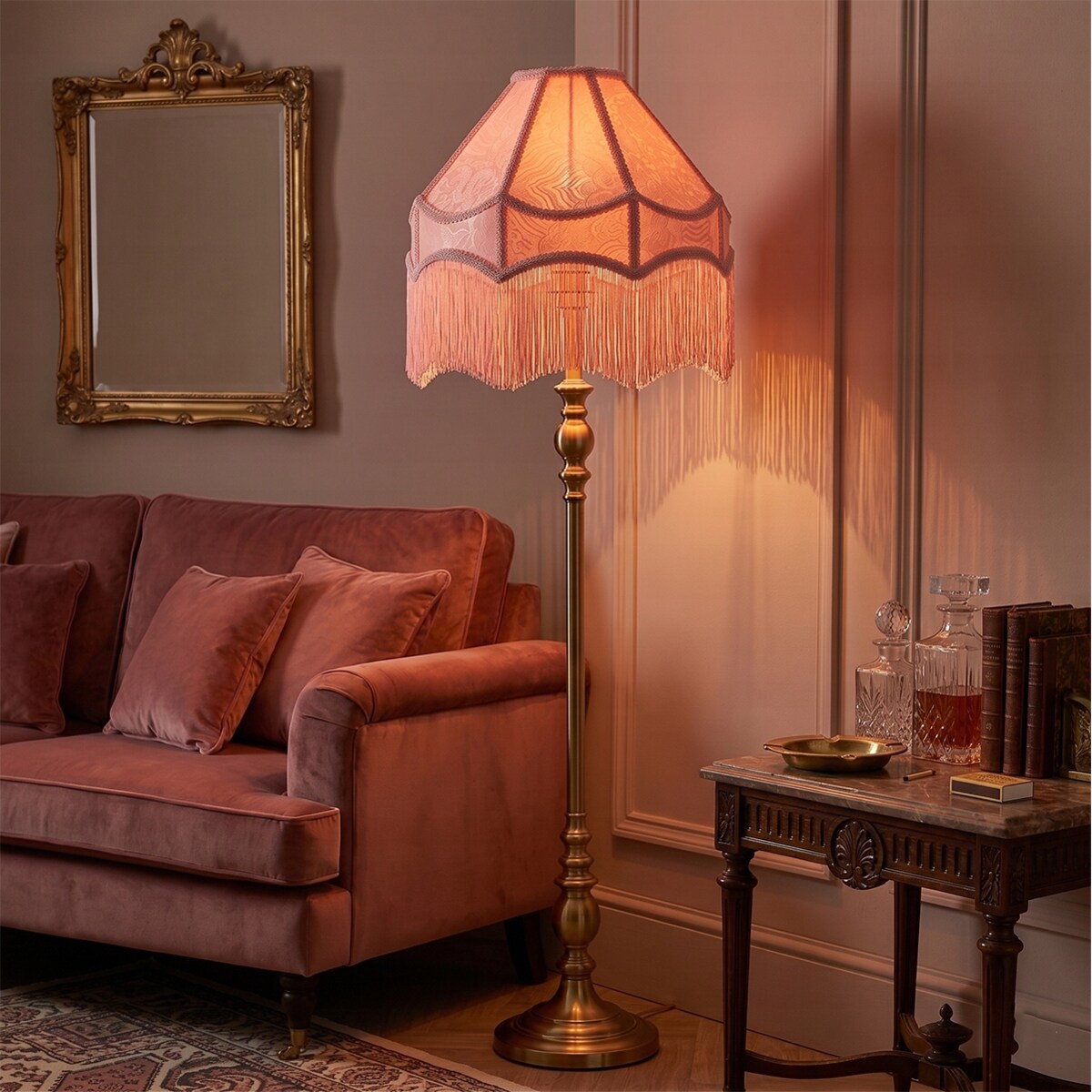 ABAŻUR NA ŻARÓWKĘ KLOSZ DUŻY 30cm E27 E14 DO LAMPY STOJĄCEJ WISZĄCEJ RÓŻOWY