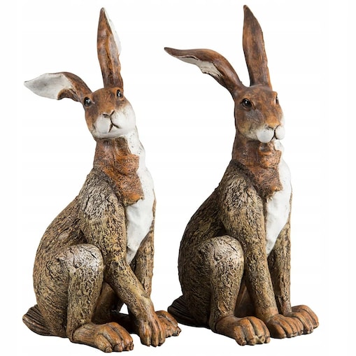ZAJĄC WIELKANOCNY FIGURKA 2 szt. ZAJĄCZEK WIELKANOCNA KRÓLIK NA WIELKANOC