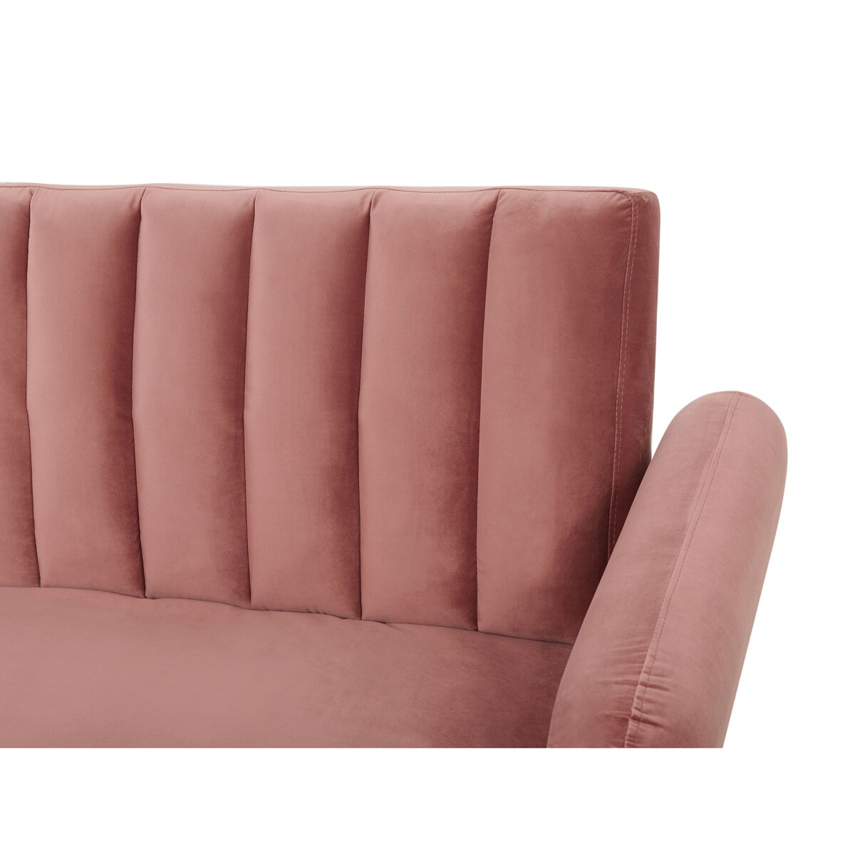 Sofa rozkładana welurowa różowa VIMMERBY