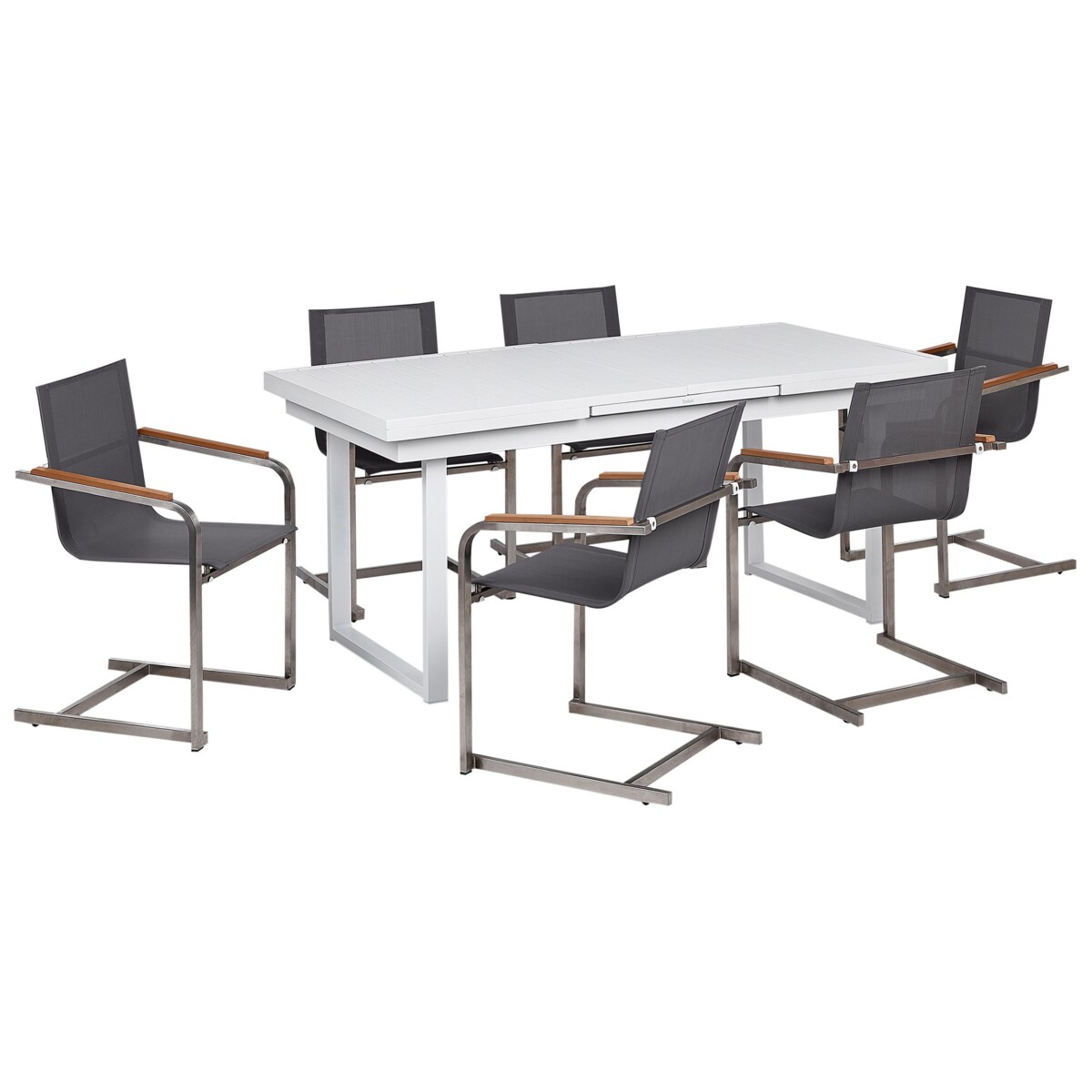 Zestaw ogrodowy dla 6 osób VALCANETTO/COSOLETO Metal Szary