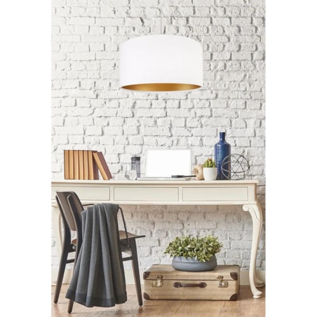 Lampa wisząca HOME 40 biała/złota