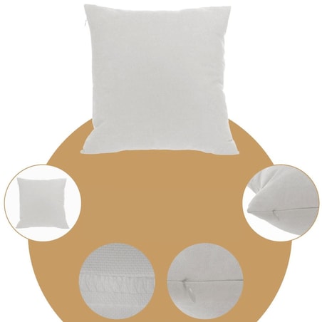 Poszewka dekoracyjna 45x45 ecru, gładka