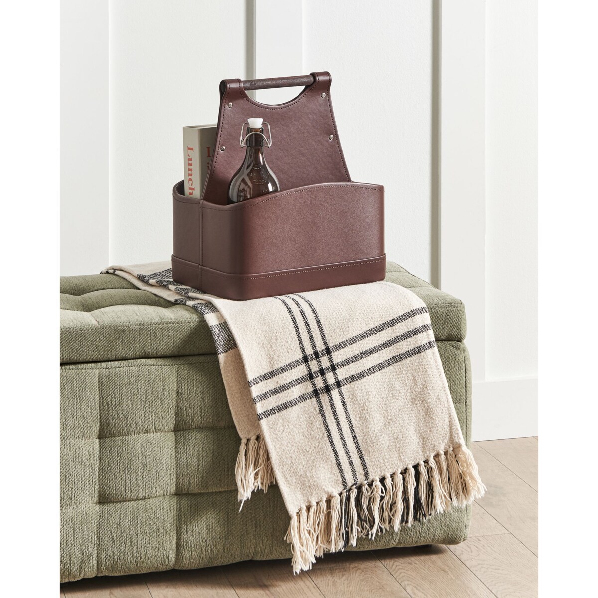 Kosz ekoskóra brązowy URUK