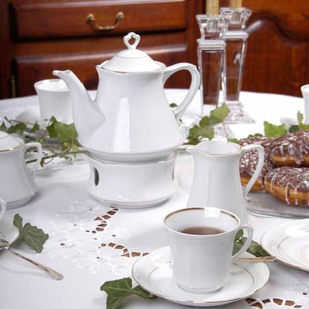 Zestaw obiadowo-kawowy dla 12 osób 110 el. Kamelia Złota Linia B014