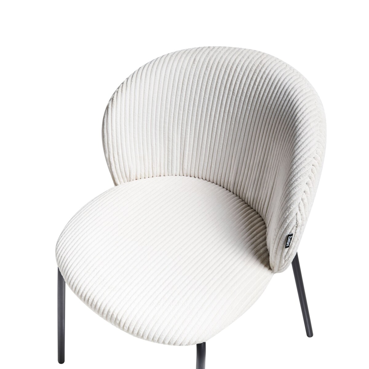 Zestaw 2 krzeseł do jadalni MILES Sztruks Złamana biel