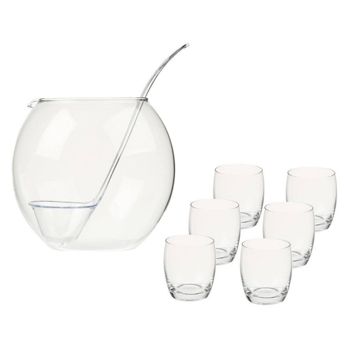 Zestaw do ponczu, 8 elementów, z chochlą do podawania napoju