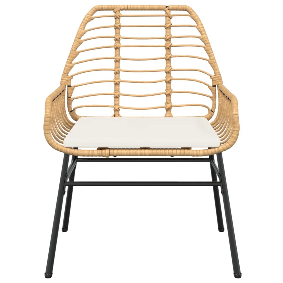 vidaXL Krzesła ogrodowe, 2 szt, z poduszkami, brązowy rattan PE