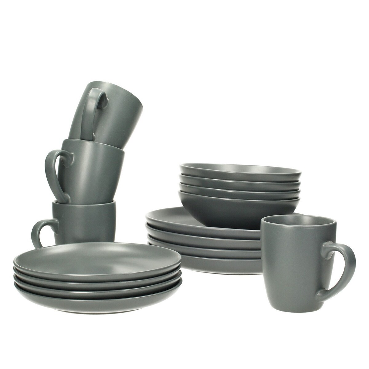 Komplet naczyń Vivo Dark Grey 4/16, 28 x 24 x 28 cm