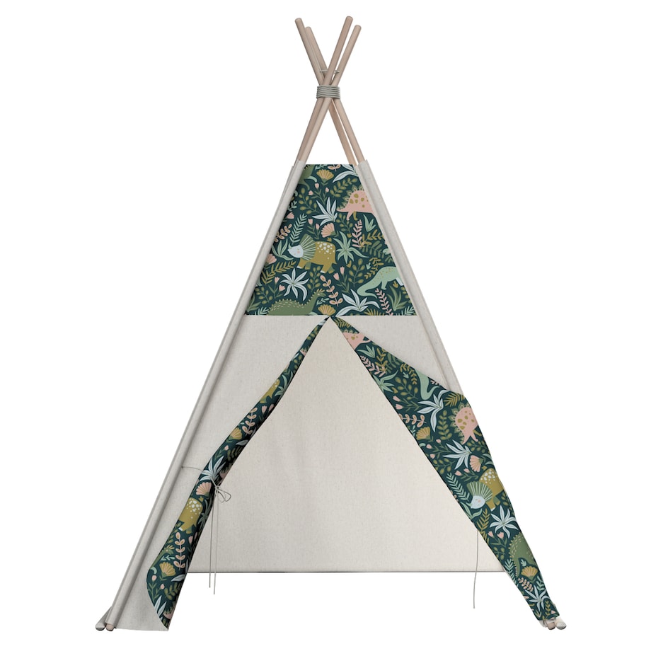 Tipi, dinozaury na zielonym tle, 110 x 110 x 155 cm, Magic Collection