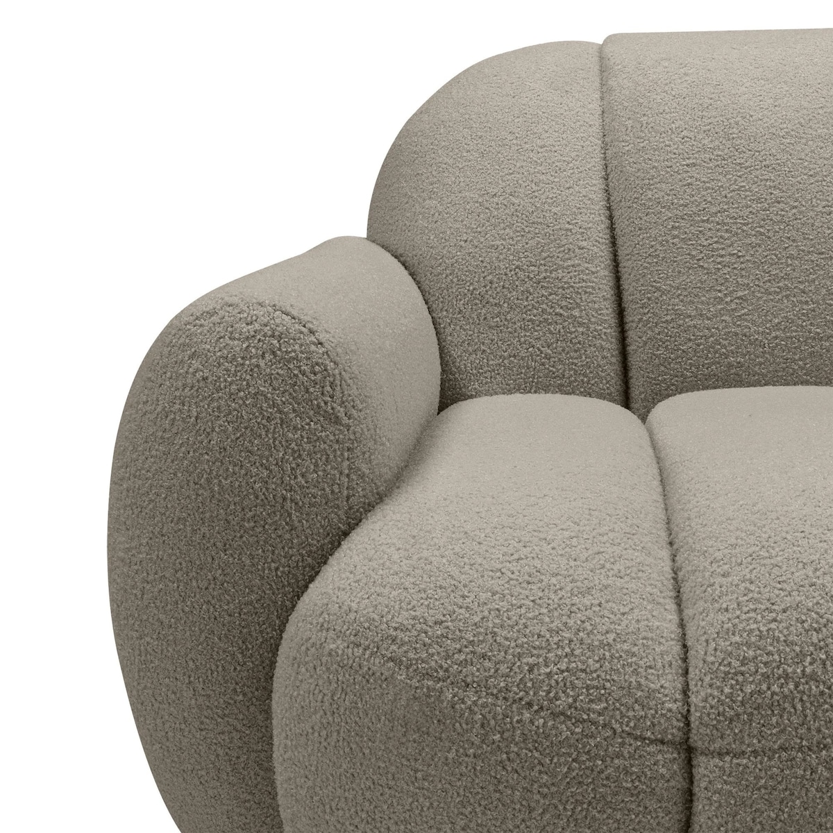 Fotel obrotowy 77x106x85 PALLASS bouclé brązowoszary