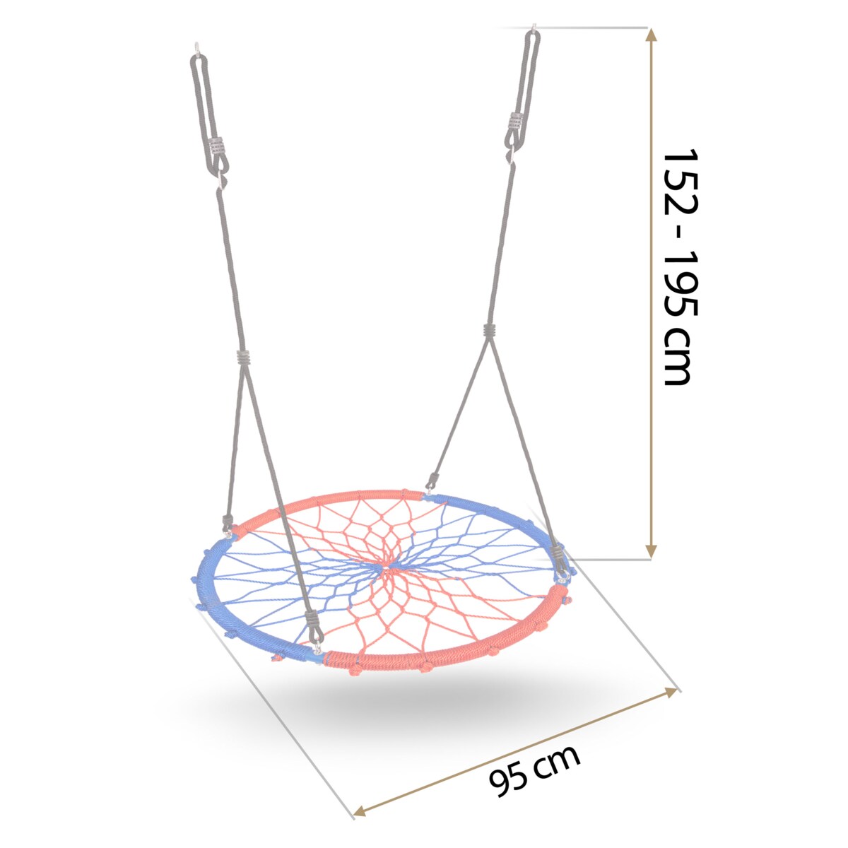 Huśtawka ogrodowa bocianie gniazdo 95 cm Neo-Sport
