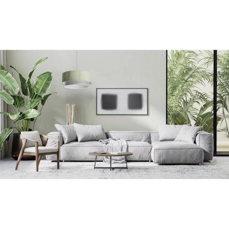 Lampa wisząca DUO LAMI LINE 60x25 zielona/kremowa