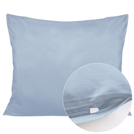 Poszewka satynowa 70x80 kolor Niebieski