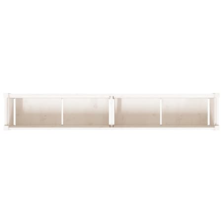 vidaXL Donica ogrodowa, biała, 180x31x31 cm, lite drewno sosnowe