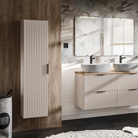 Szafka łazienkowa słupek ryflowana kaszmir Noto