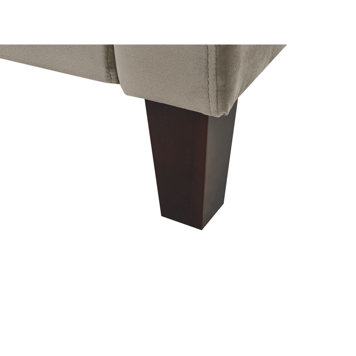 Fotel rozkładany welurowy beżowoszary EGERSUND