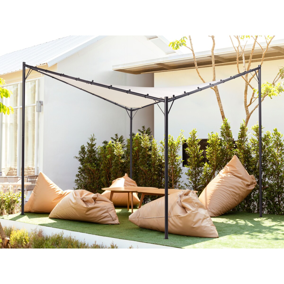Pawilon ogrodowy AVENTINE Metal 300 cm 300 cm Beżowy