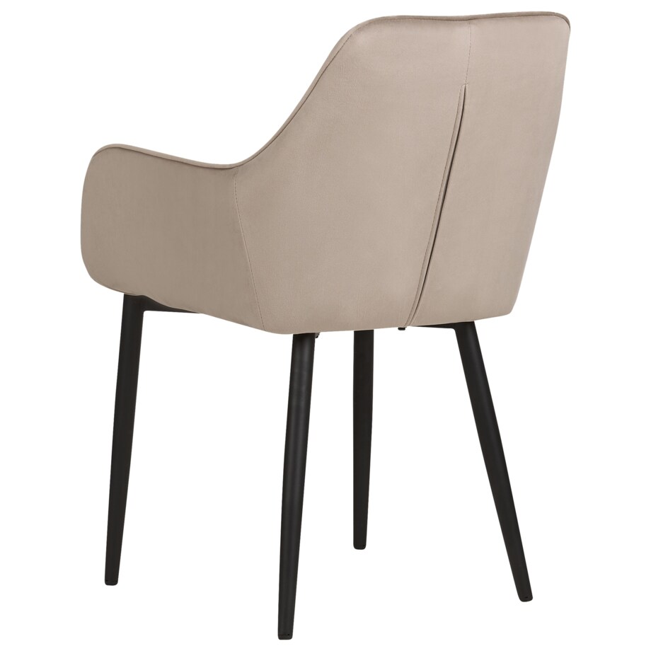 Krzesło do jadalni Zestaw 2 Welur Beżowoszary WELLSTON