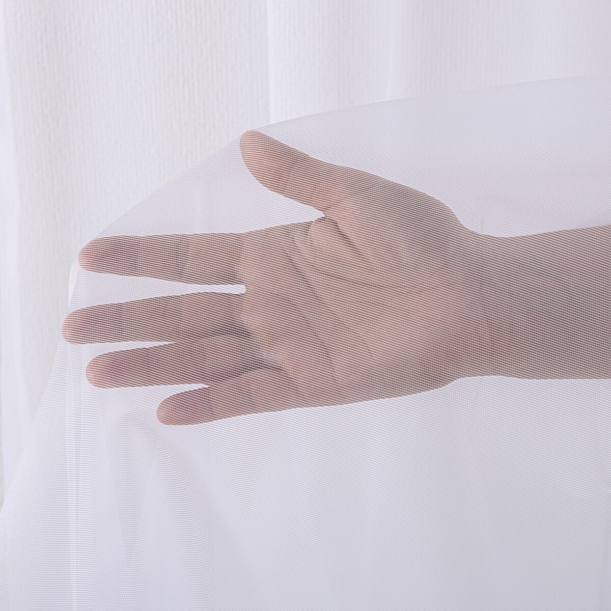 Firana na taśmie wave 300x265 biały