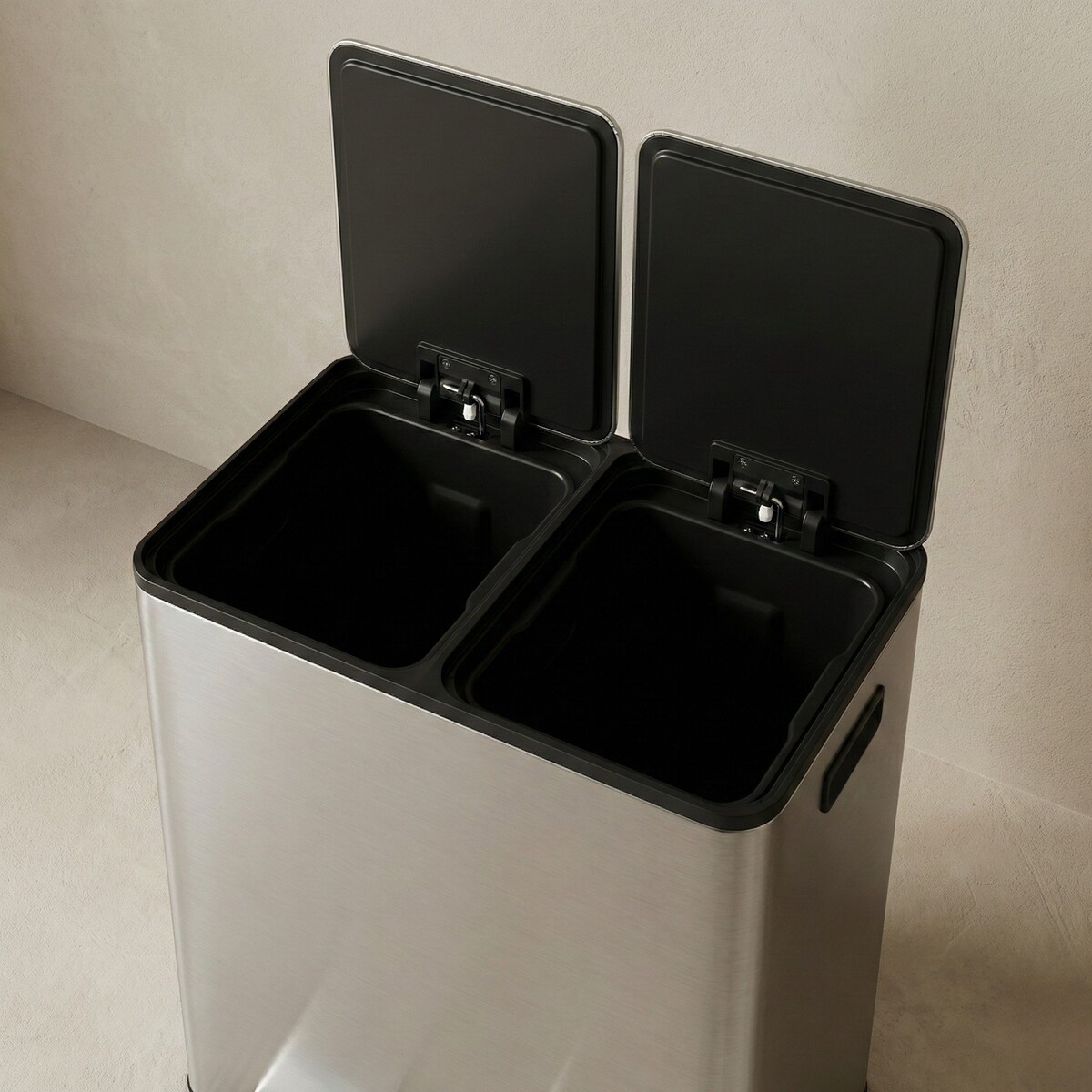 Dwukomorowy kosz na odpady SOLV, 60 l,