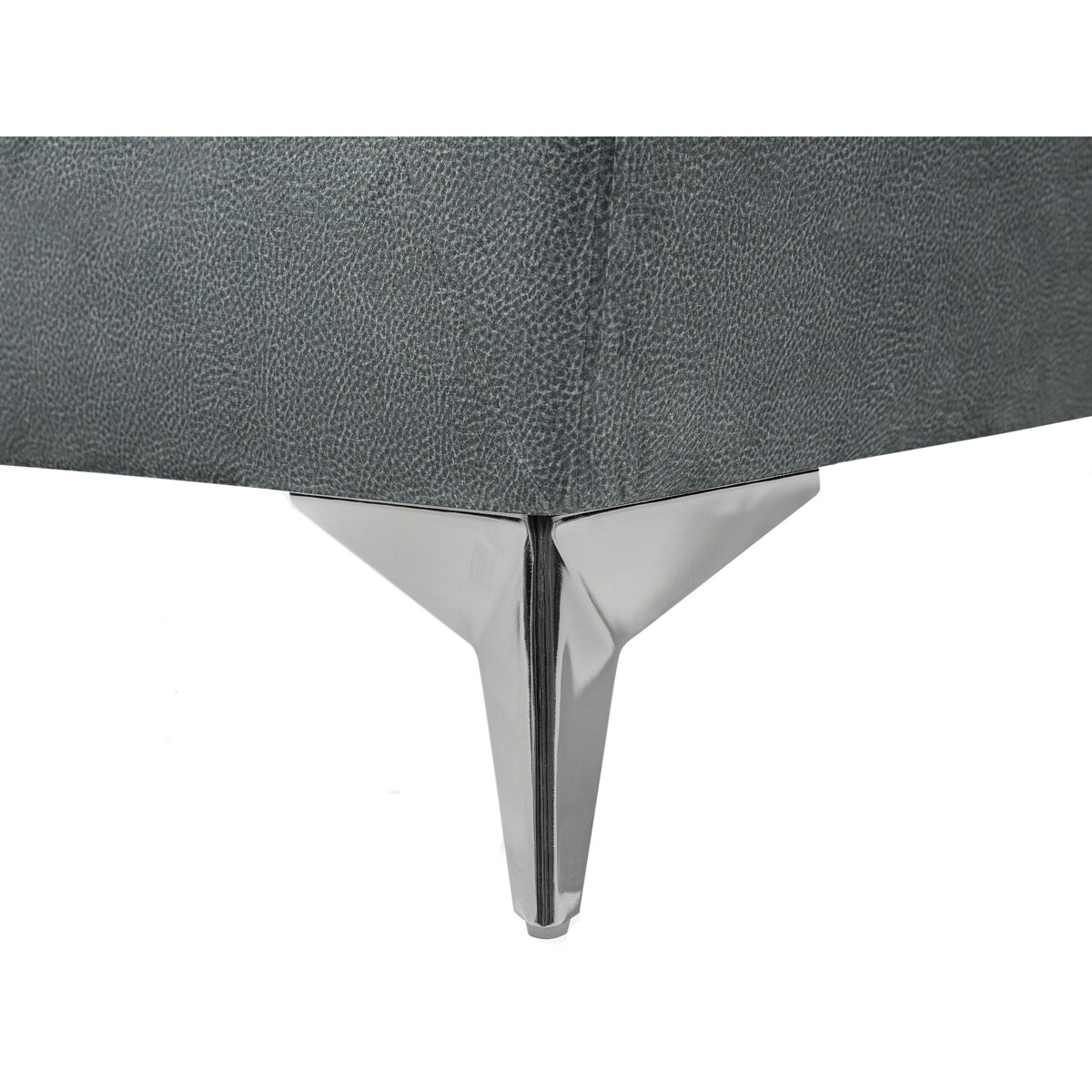 Sofa 2-osobowa welurowa szara GAULA