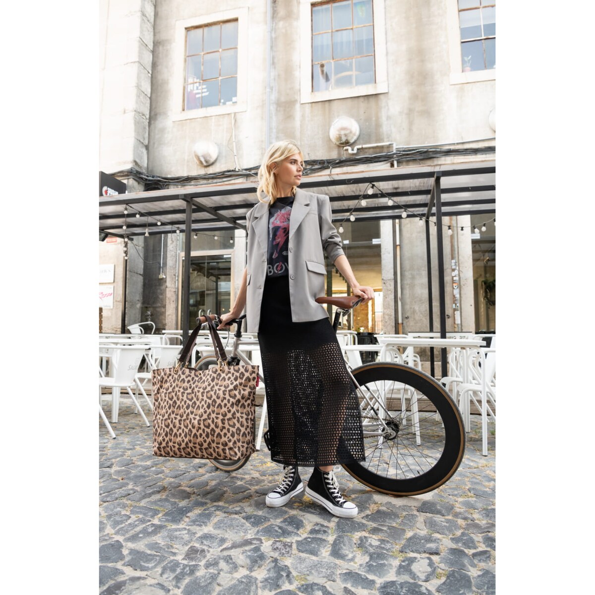 Torba SHOPPER XL, leo macchiato