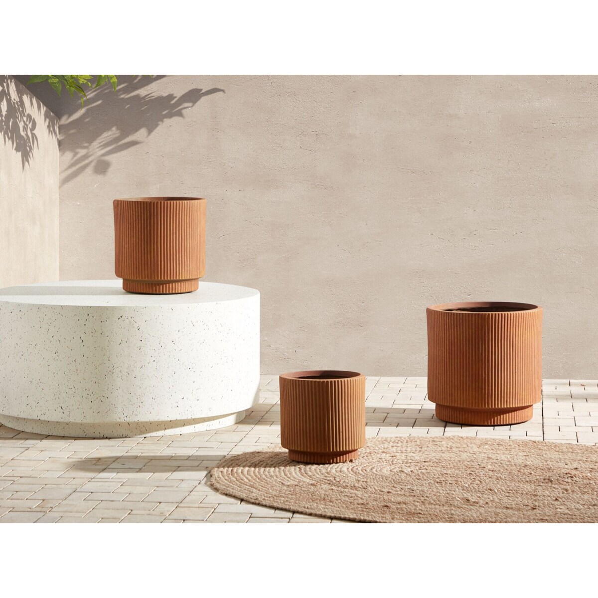 Doniczka ⌀ 24 cm złoty brąz DARIA