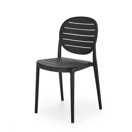Krzesło K529 czarne z tworzywa PVC
