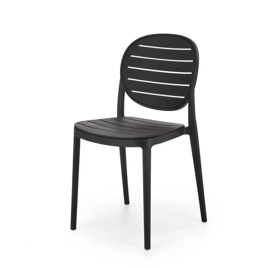 Krzesło K529 czarne z tworzywa PVC