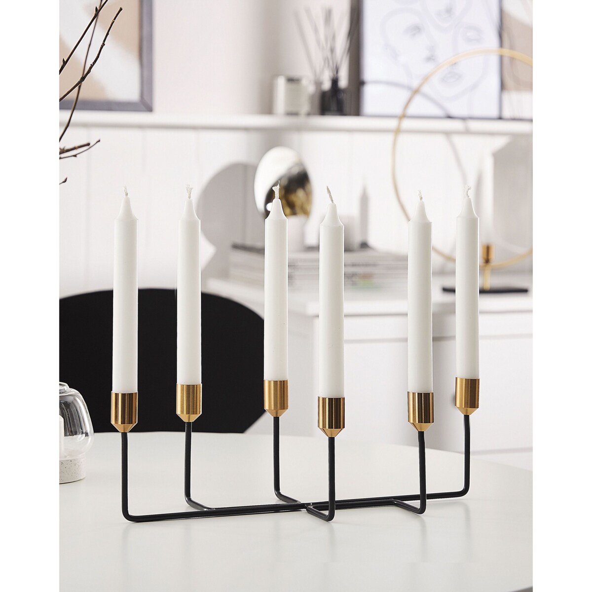 Świecznik metalowy 12 cm czarny BANGKA