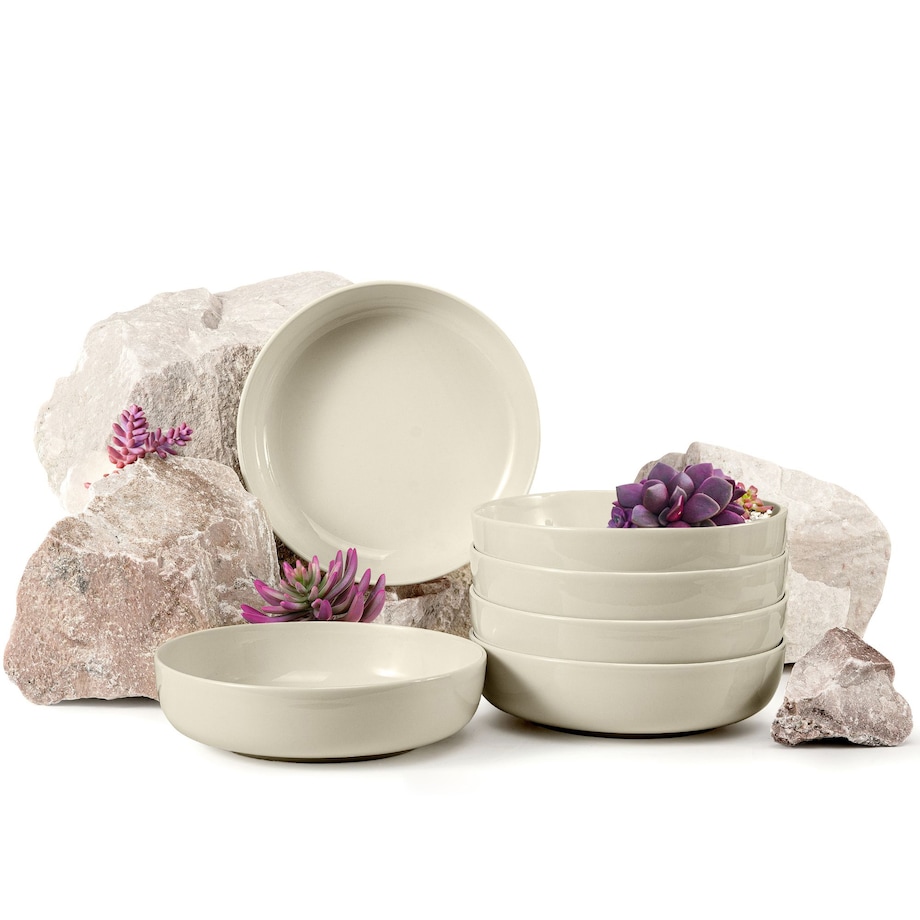 KONSIMO VICTO Zestaw talerzy głębokich dla 6 osób (6 elementów) beżowy