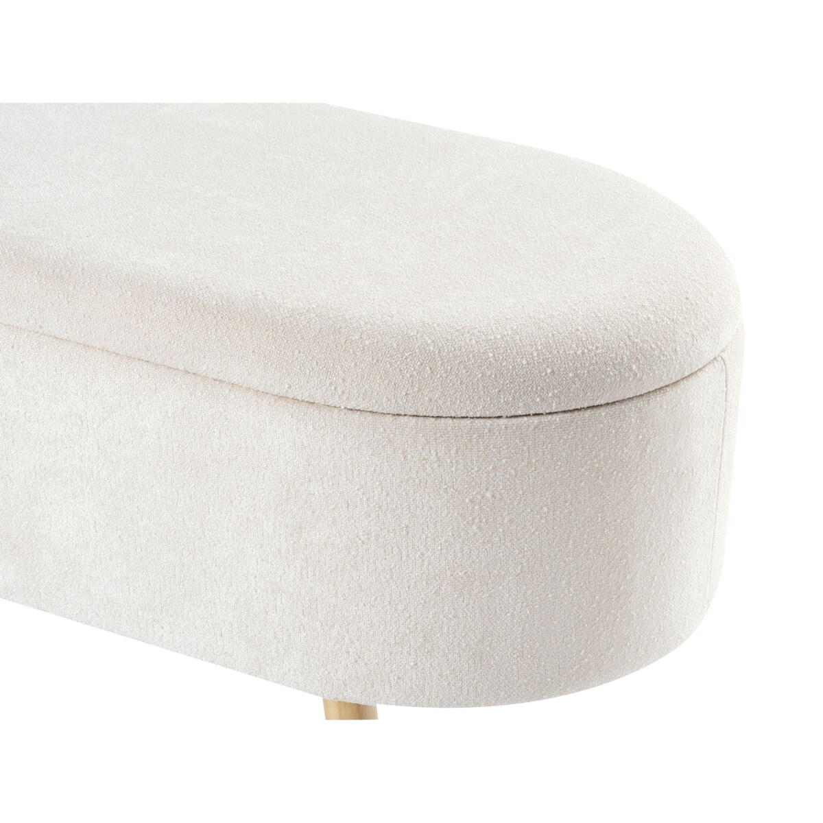 Ława OKLAHOMA Tkanina szenilowa Złamana biel