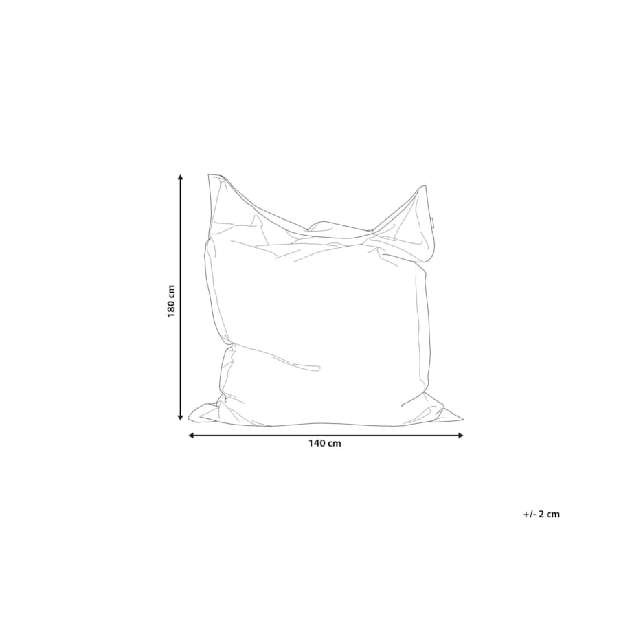 Pufa worek 140 x 180 cm czerwony FUZZY